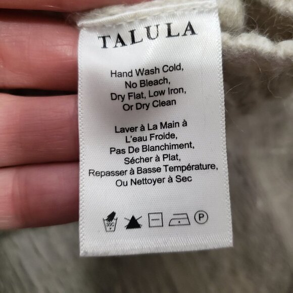 Talula Aritzia Cropped Loose Knit Turtleneck Sweater Mohair Wool Blend Sz XS - Picture 5 of 10